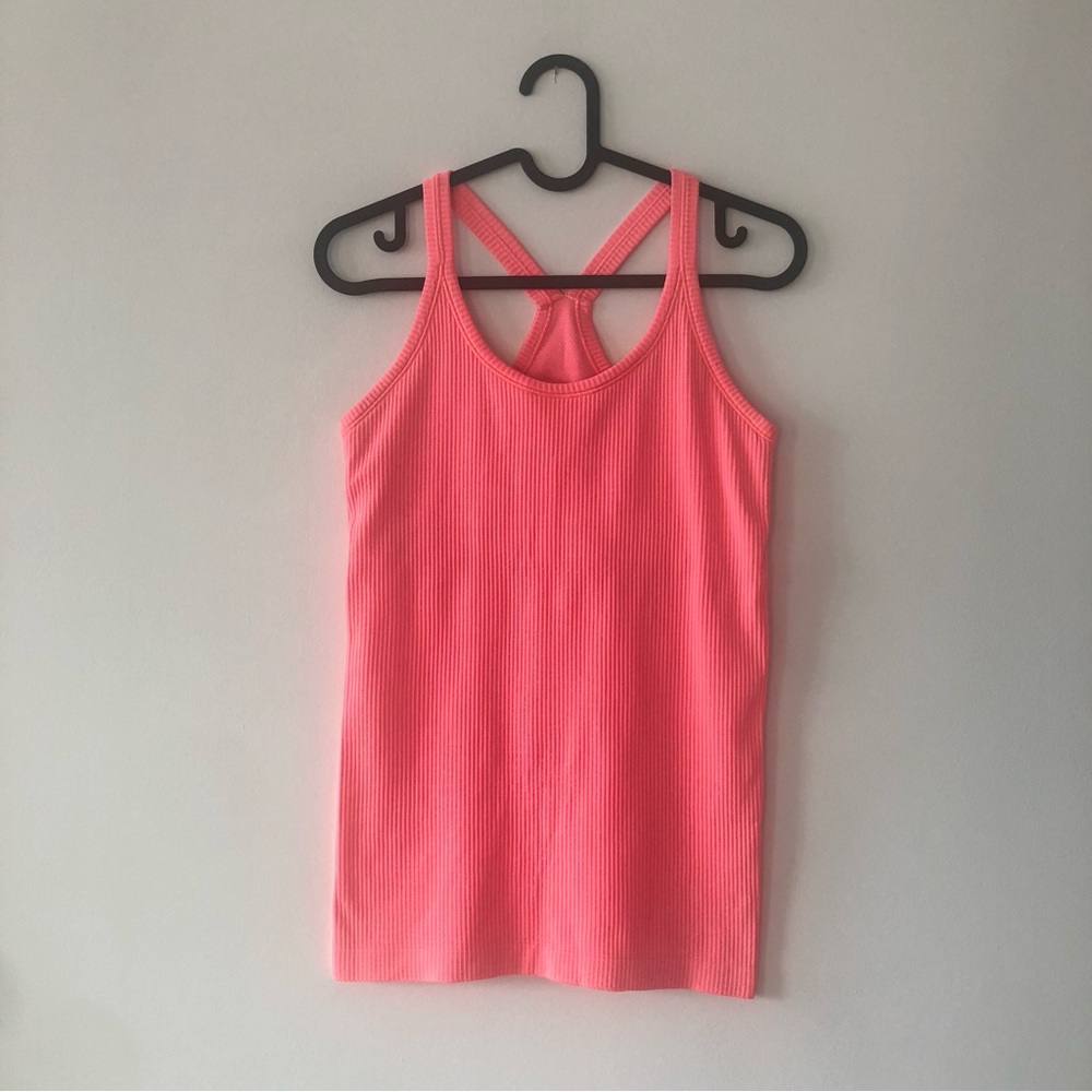 Lululemon Ebb to Street Racerback Tank Bright Orange Size 6